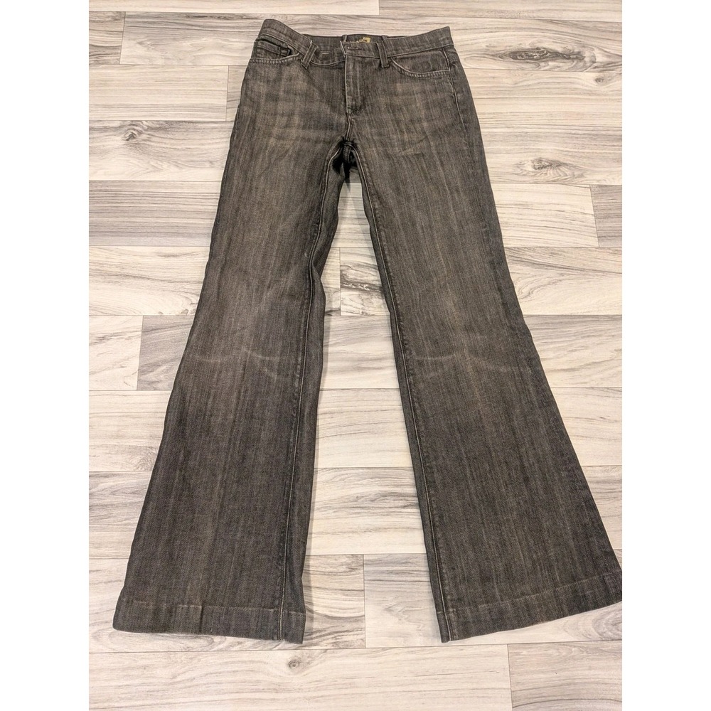 7 For All Mankind Women's Ginger Dark Wash Wide Leg Flare Jeans Fit 29x31